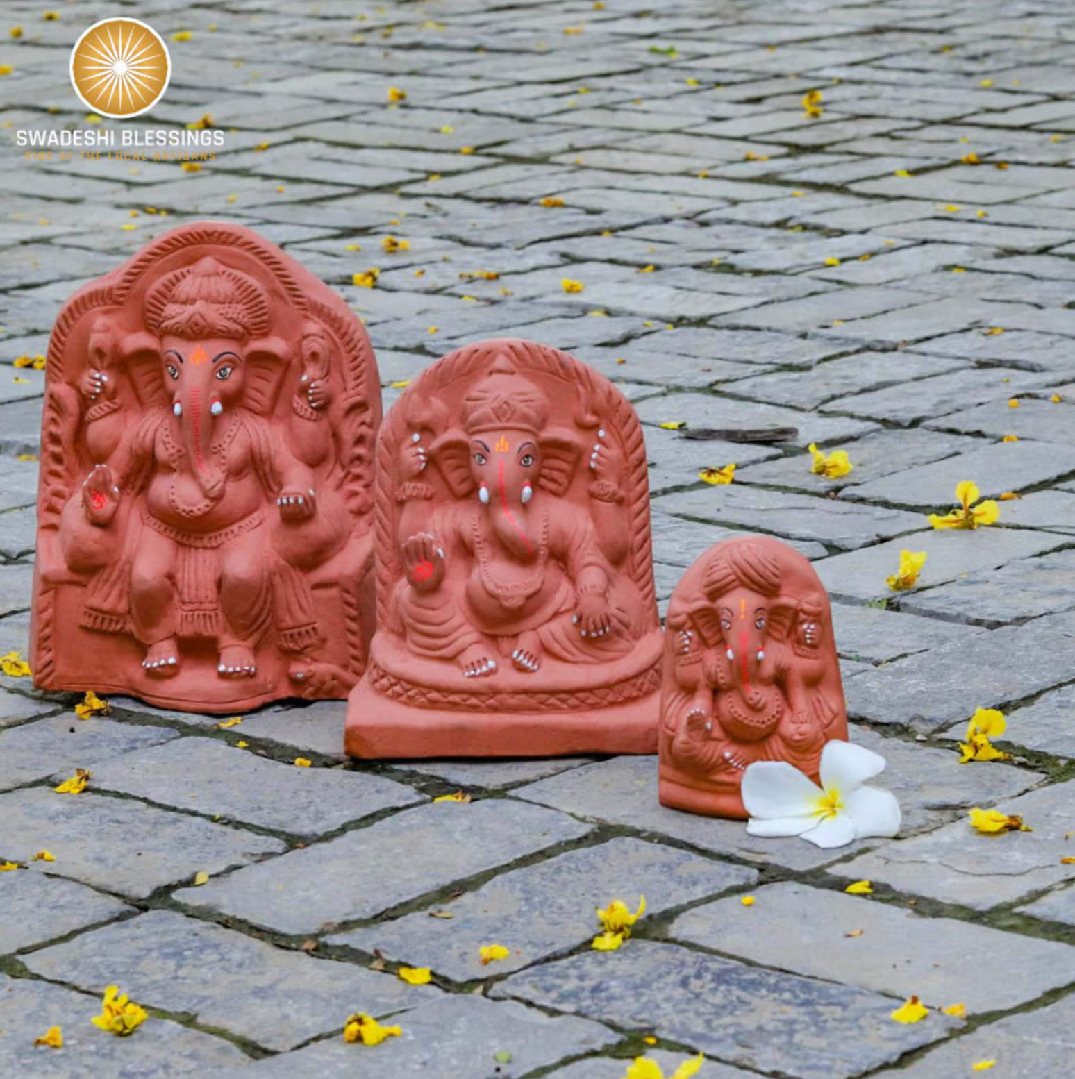 Swadeshi Blessings™️ Handmade 100% Eco-Friendly Tulsi Ganesha Kit-5-11 Inches