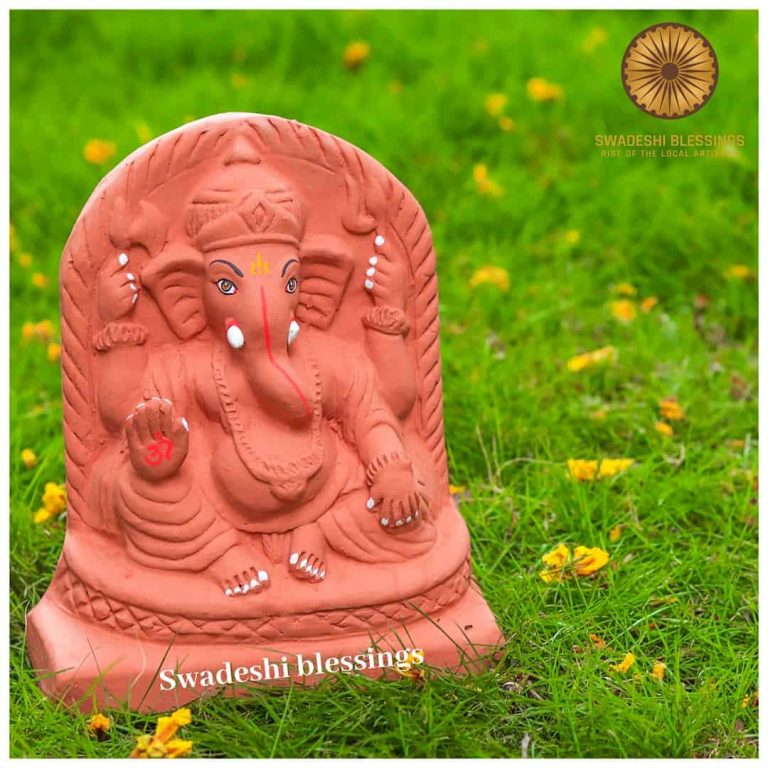 Swadeshi Blessings™️ Handmade 100% Eco-Friendly Tulsi Ganesha Kit-8 Inches & 5 Inches Combo