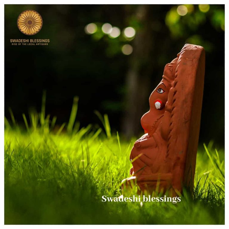 Swadeshi Blessings™️ Handmade 100% Eco-Friendly Tulsi Ganesha Kit-8 Inches & 5 Inches Combo