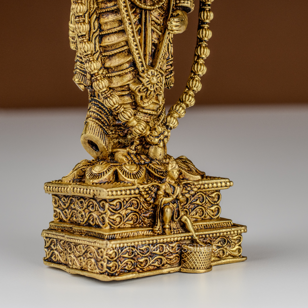 Pure Brass Tirupati Balaji Idol / Venkateshwara Statue - 8 inch