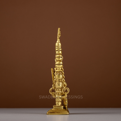Pure Brass Ganesha Palna Murti / Ganesh Palna Idol - 8.5 Inch