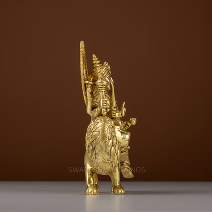 Pure Brass Durga Idol / Maa Durga Statue - 8.5 Inch