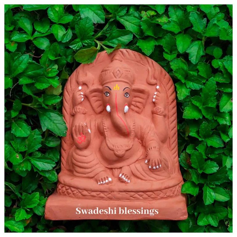 Swadeshi Blessings™️ Handmade 100% Eco-Friendly Tulsi Ganesha Kit-11 Inches &amp; 5 Inches Combo