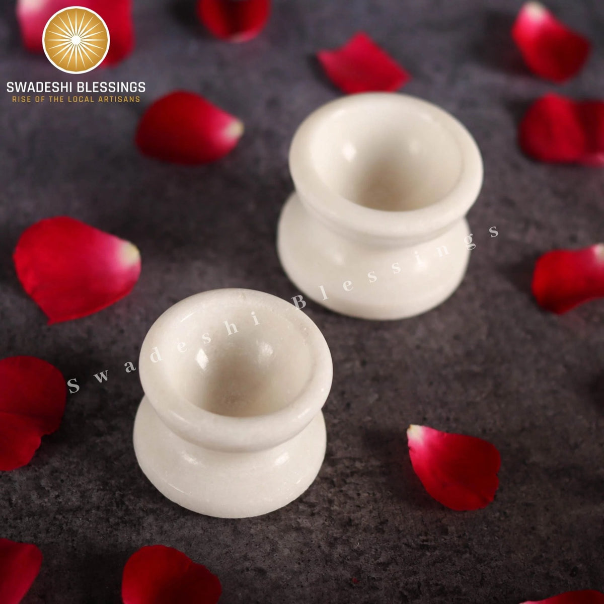 Handcrafted Decorative Marble Diya&