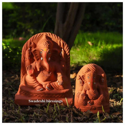 Swadeshi Blessings™️ Handmade 100% Eco-Friendly Tulsi Ganesha Kit-11 Inches &amp; 5 Inches Combo