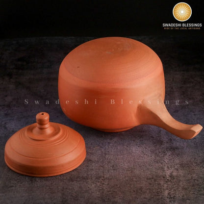 Swadeshi Blessings Exclusive Range HandMade Unglazed Clay Cooker with