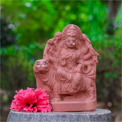Swadeshi Blessings’ Handmade 100% Eco-Friendly Clay Durga Maa-9 Inches